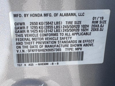 2019 Honda Pilot Touring 7 Passenger