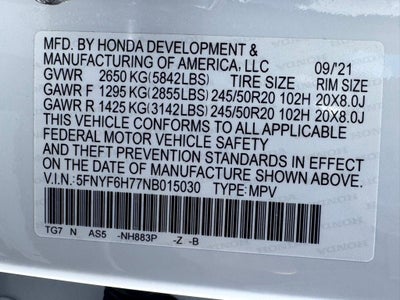 2022 Honda Pilot Black Edition