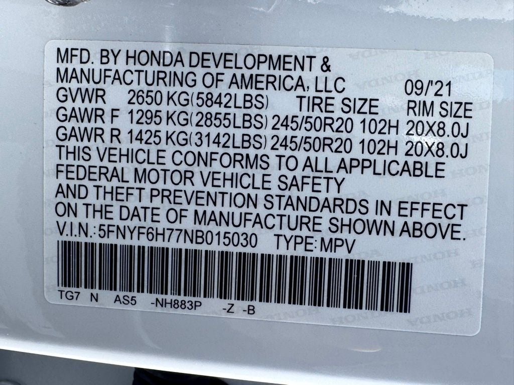 2022 Honda Pilot Black Edition