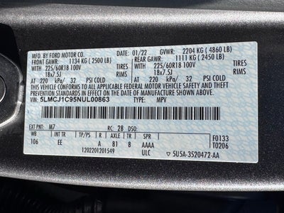 2022 Lincoln Corsair Standard