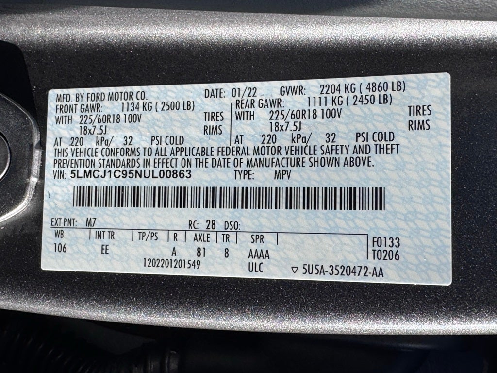 2022 Lincoln Corsair Standard