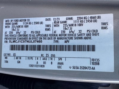 2022 Lincoln Corsair Standard