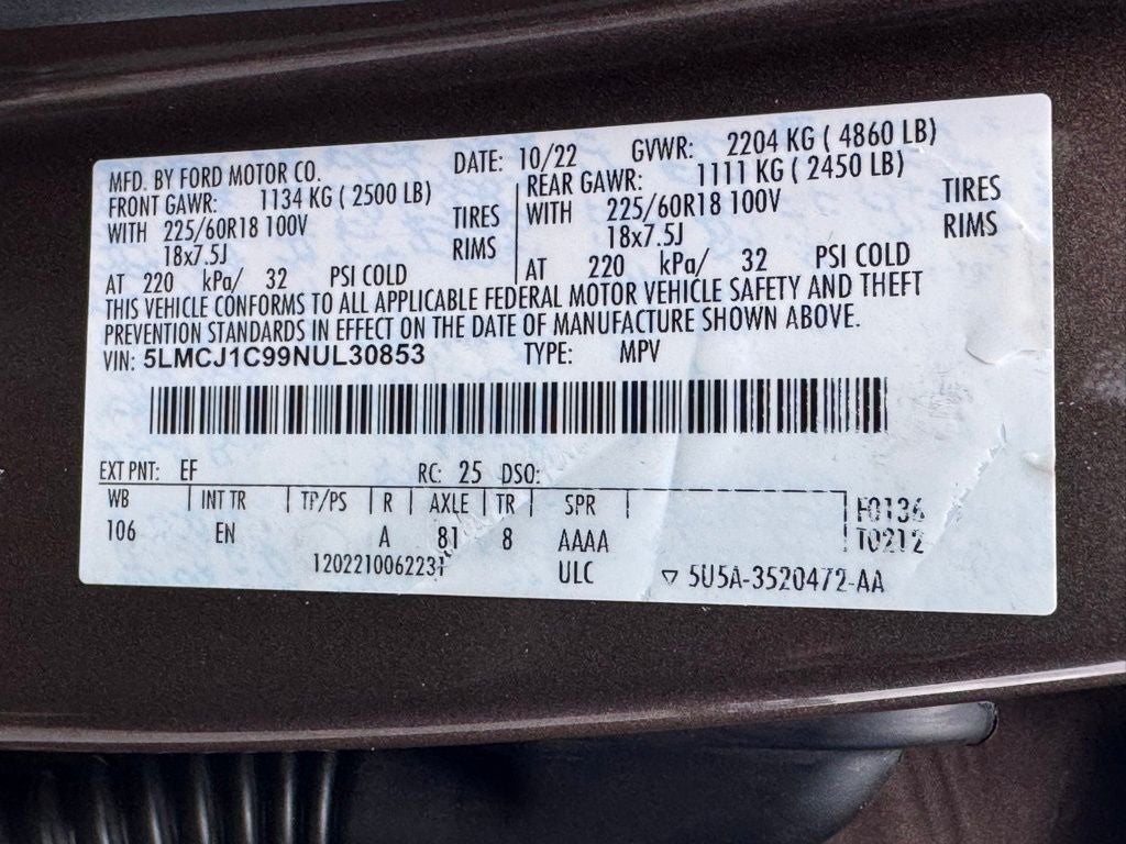 2022 Lincoln Corsair Standard