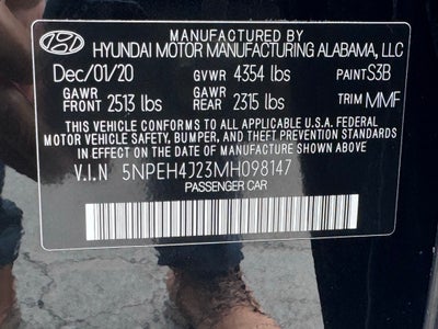 2021 Hyundai Sonata Limited