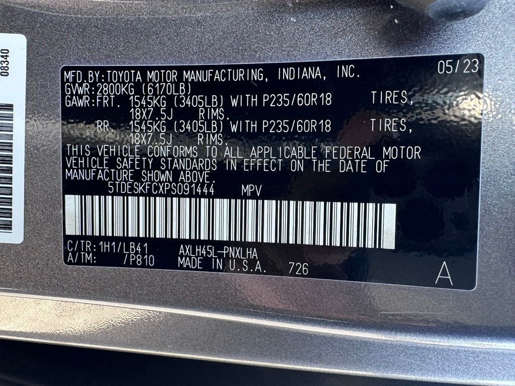 2023 Toyota Sienna Platinum 7 Passenger