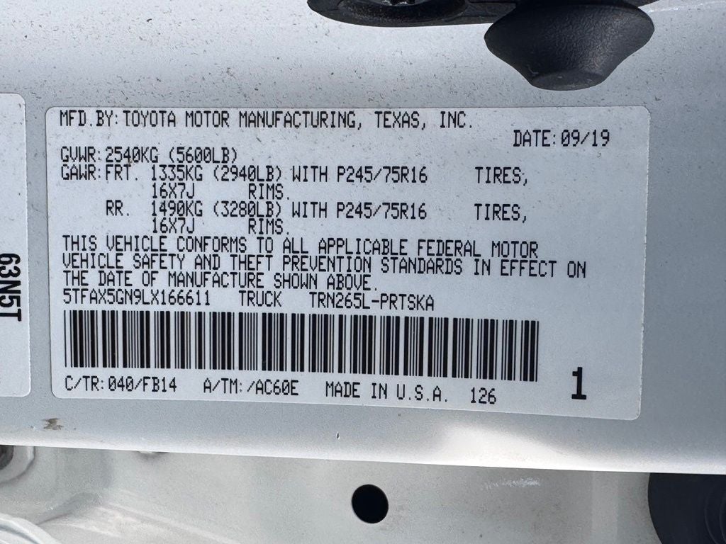 2020 Toyota Tacoma SR