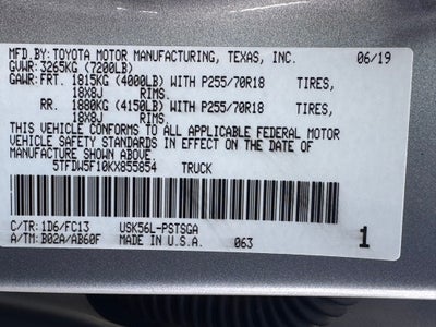 2019 Toyota Tundra SR5 CrewMax