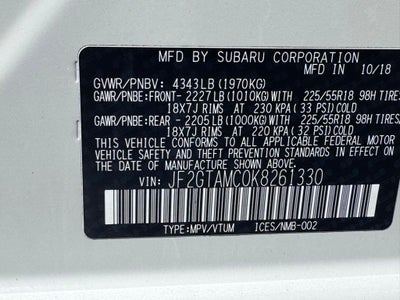 2019 Subaru Crosstrek 2.0i Limited