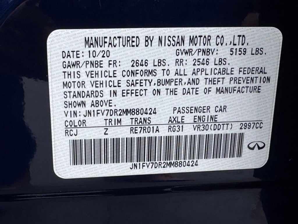 2021 INFINITI Q50 Red Sport 400