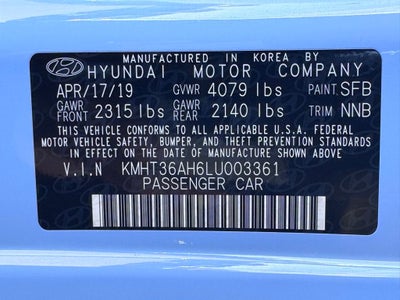 2020 Hyundai Veloster N