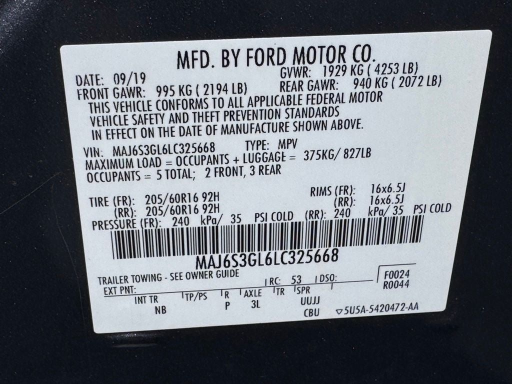 2020 Ford EcoSport SE