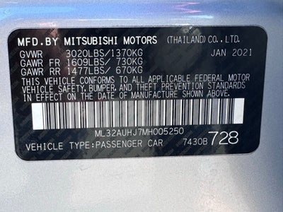 2021 Mitsubishi Mirage ES