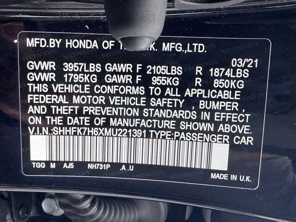 2021 Honda Civic EX