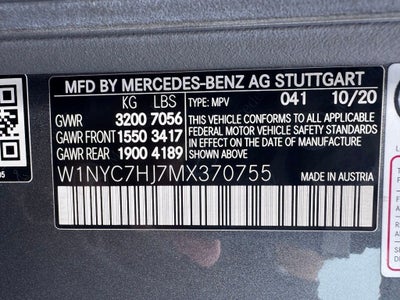 2021 Mercedes-Benz G-Class G 63 AMG® 4MATIC®