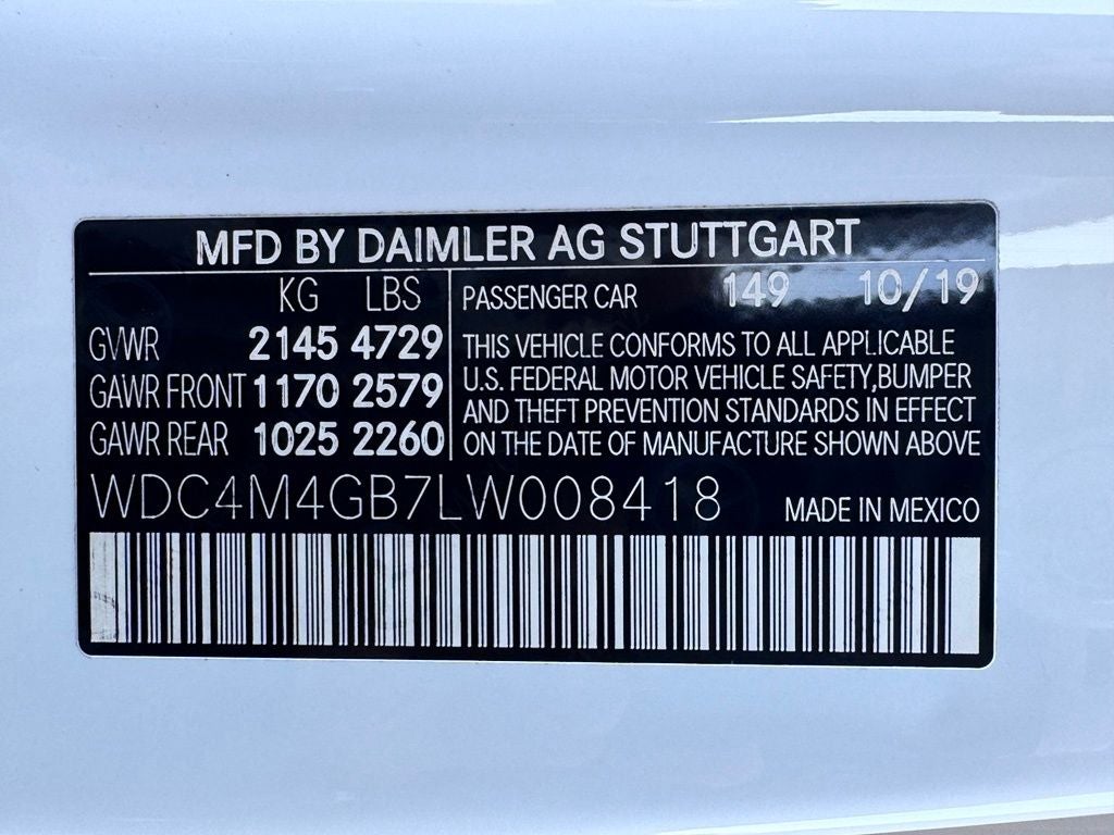 2020 Mercedes-Benz GLB GLB 250