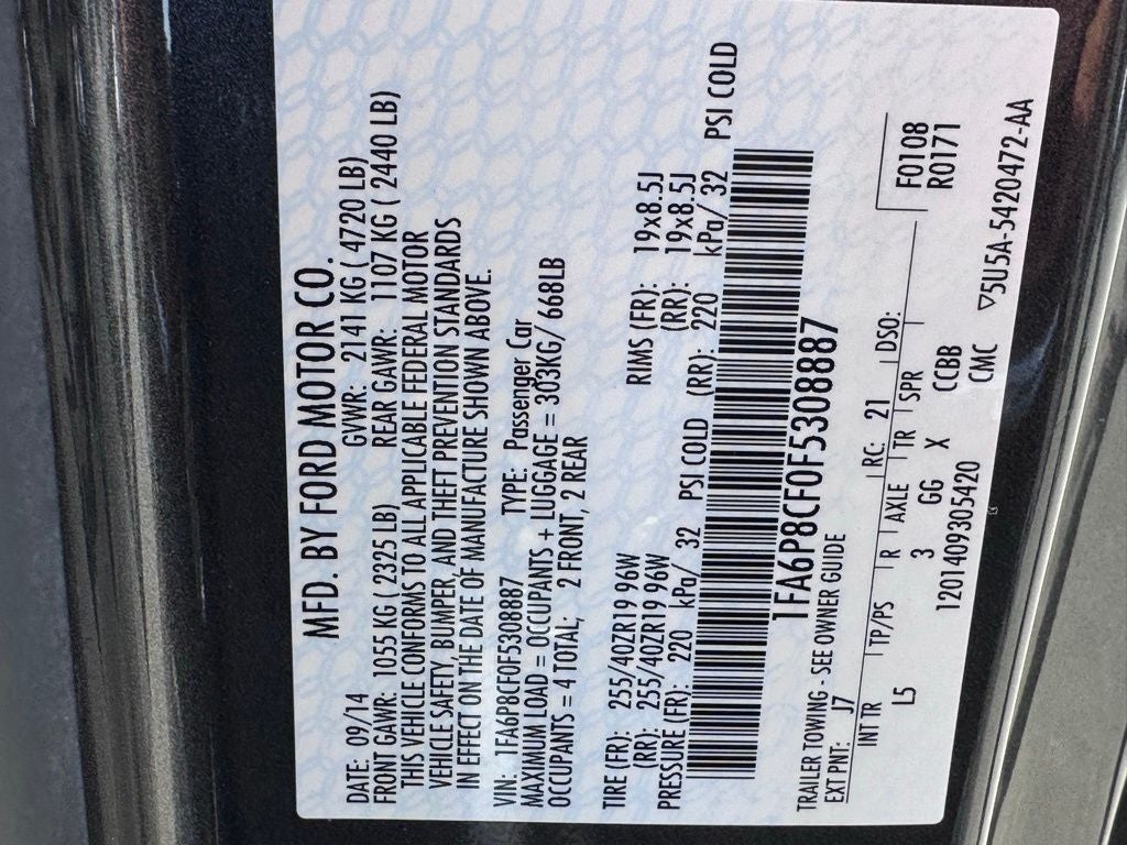 2015 Ford Mustang GT Premium 50th Anniversary