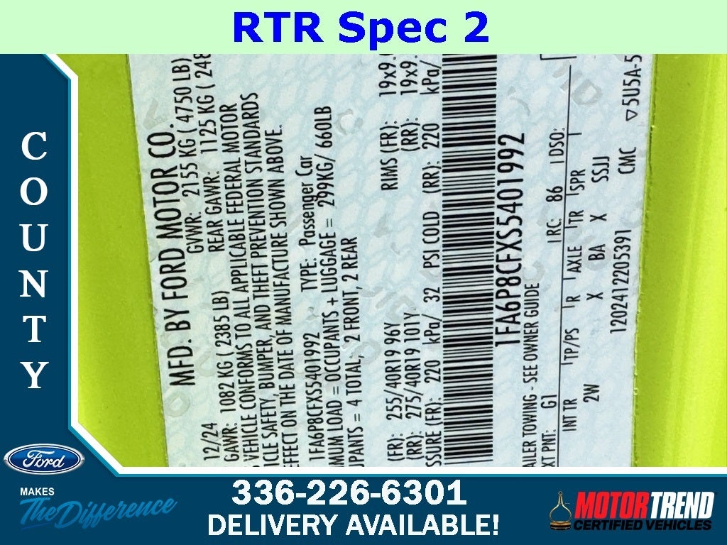 2025 Ford Mustang GT RTR SPEC 2