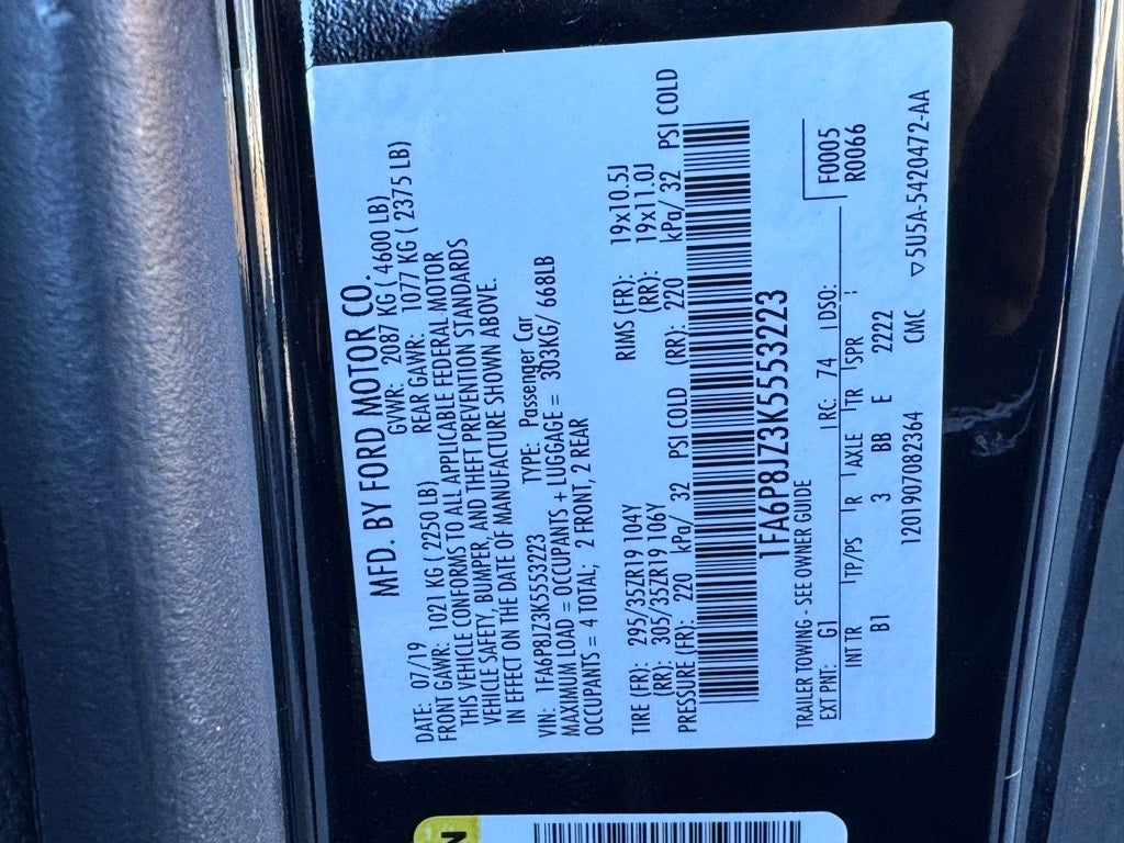 2019 Ford Mustang Shelby GT350