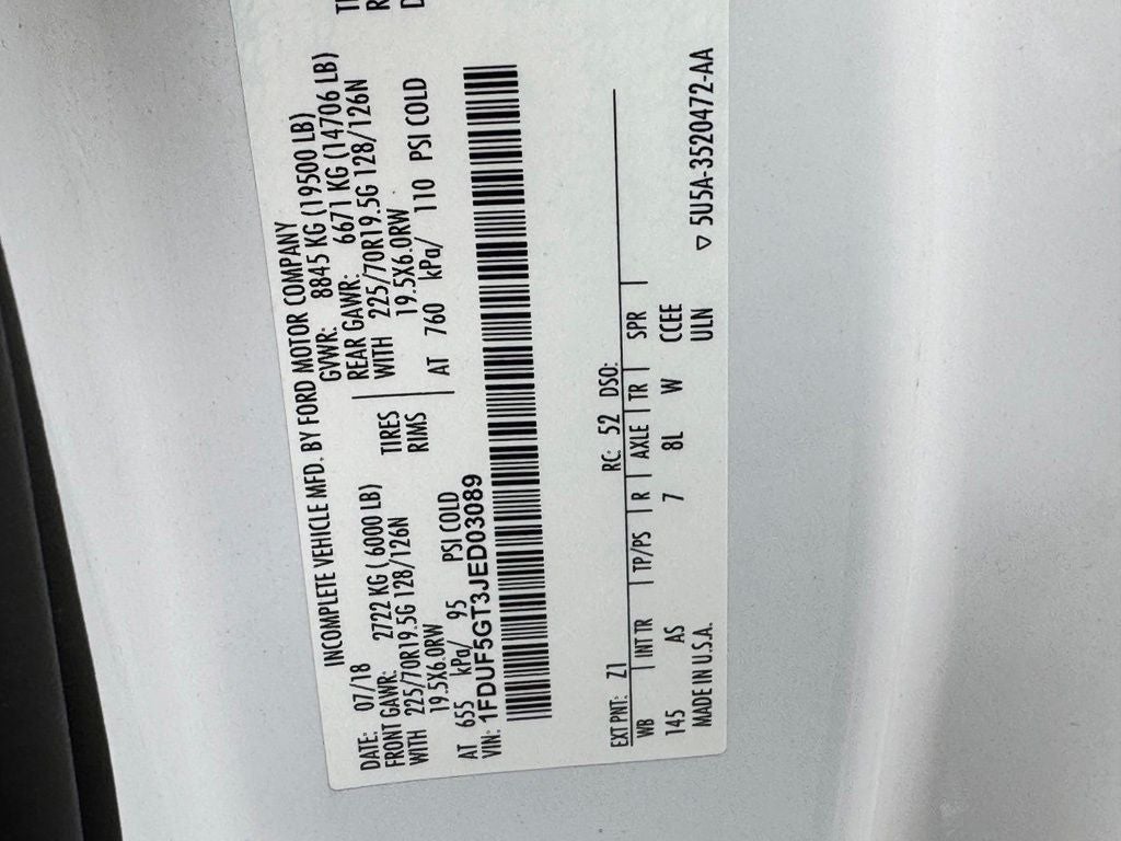 2018 Ford F-550SD XL DRW