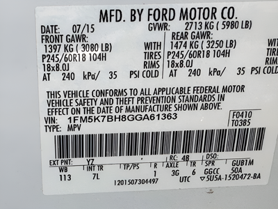2016 Ford Explorer Base