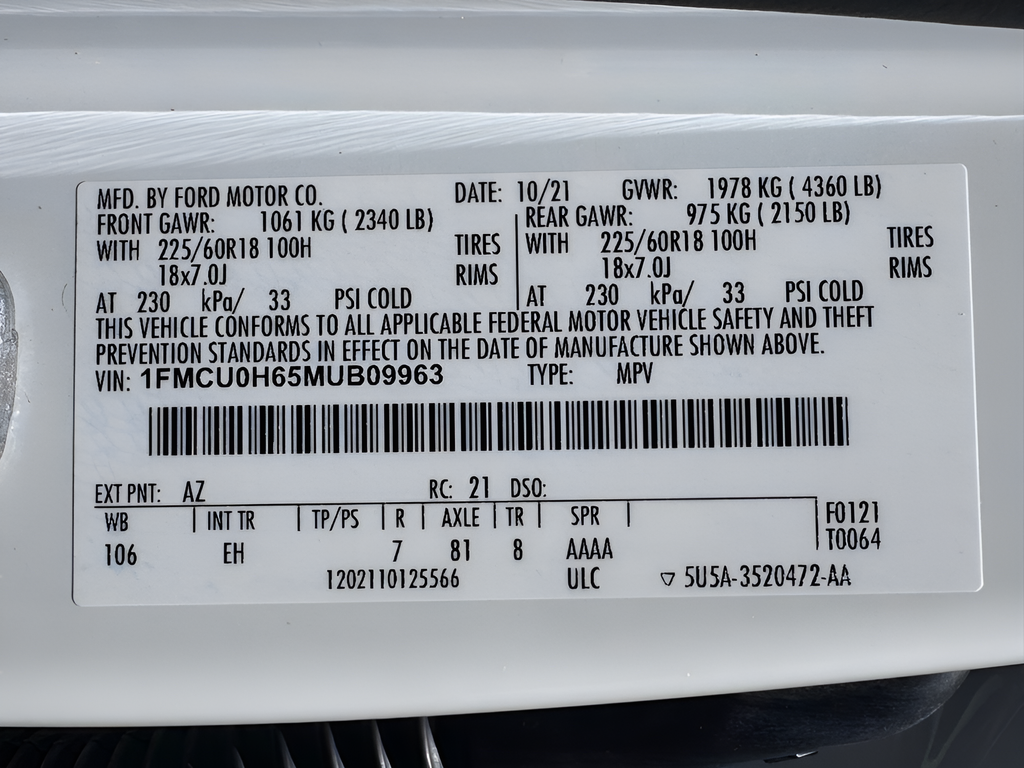 2021 Ford Escape SEL