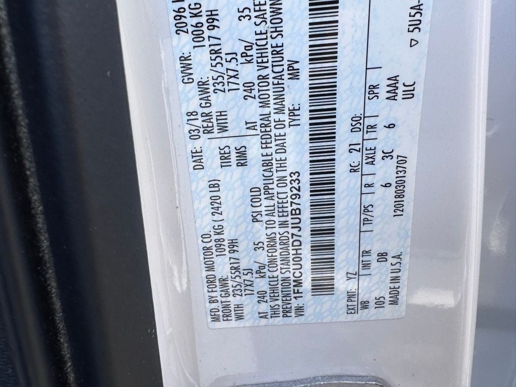 2018 Ford Escape SEL