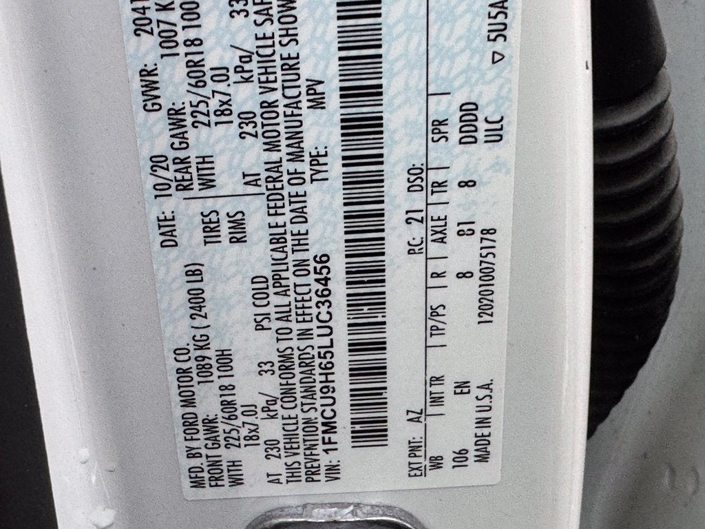 2020 Ford Escape SEL