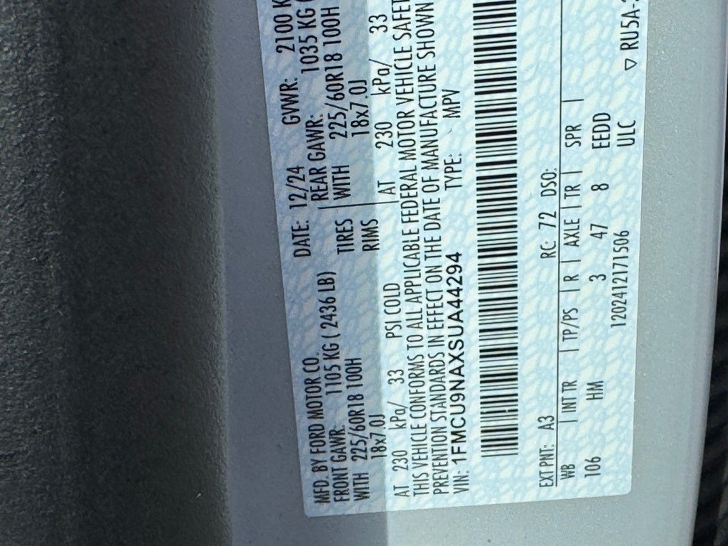 2025 Ford Escape ST-Line Select