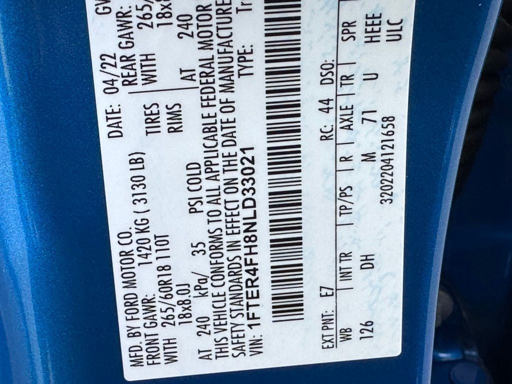 2022 Ford Ranger Lariat