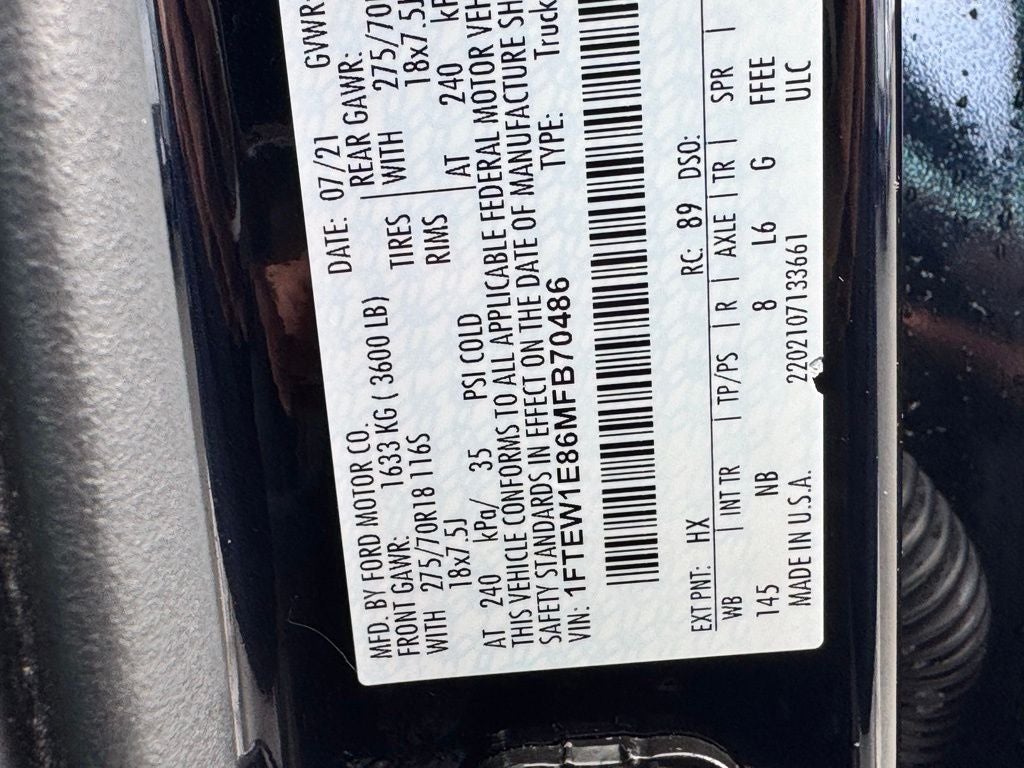 2021 Ford F-150 Tremor
