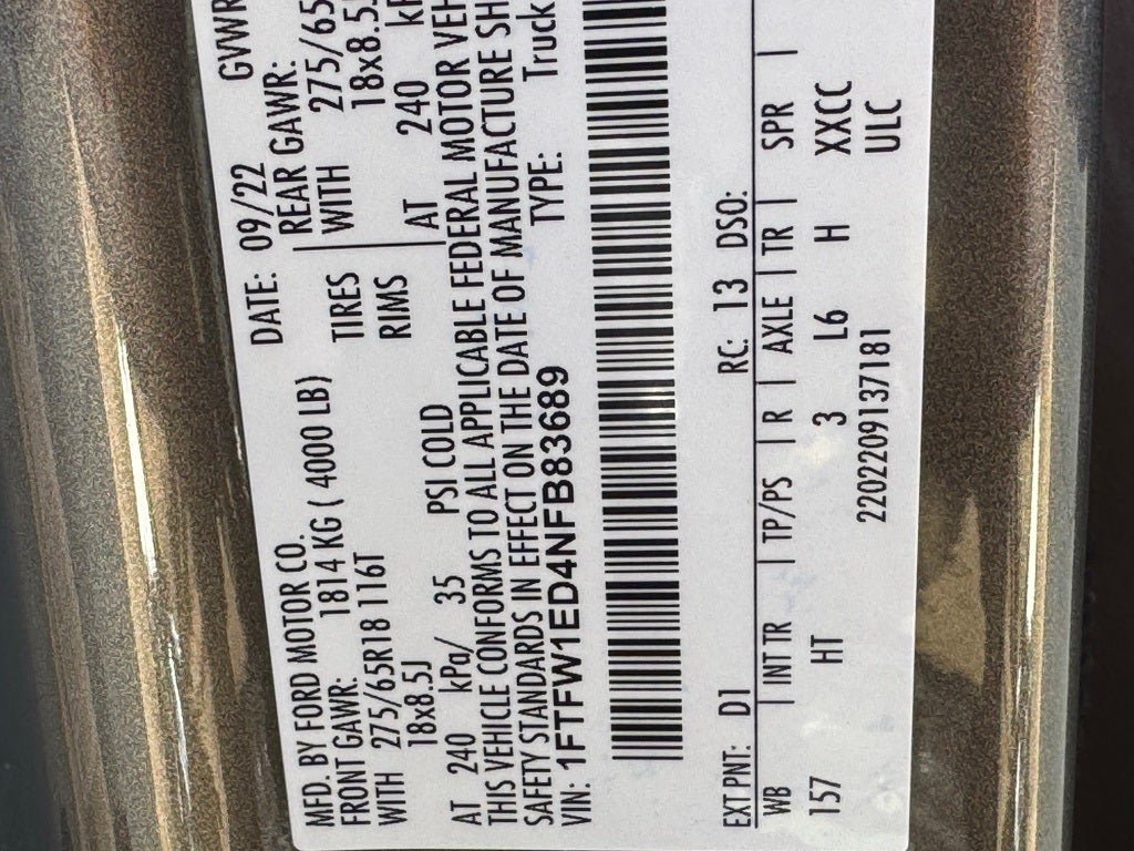 2022 Ford F-150 Lariat