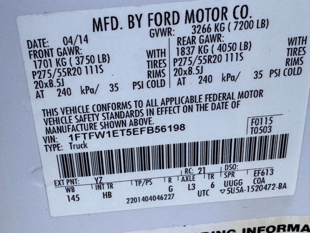 2014 Ford F-150 Lariat