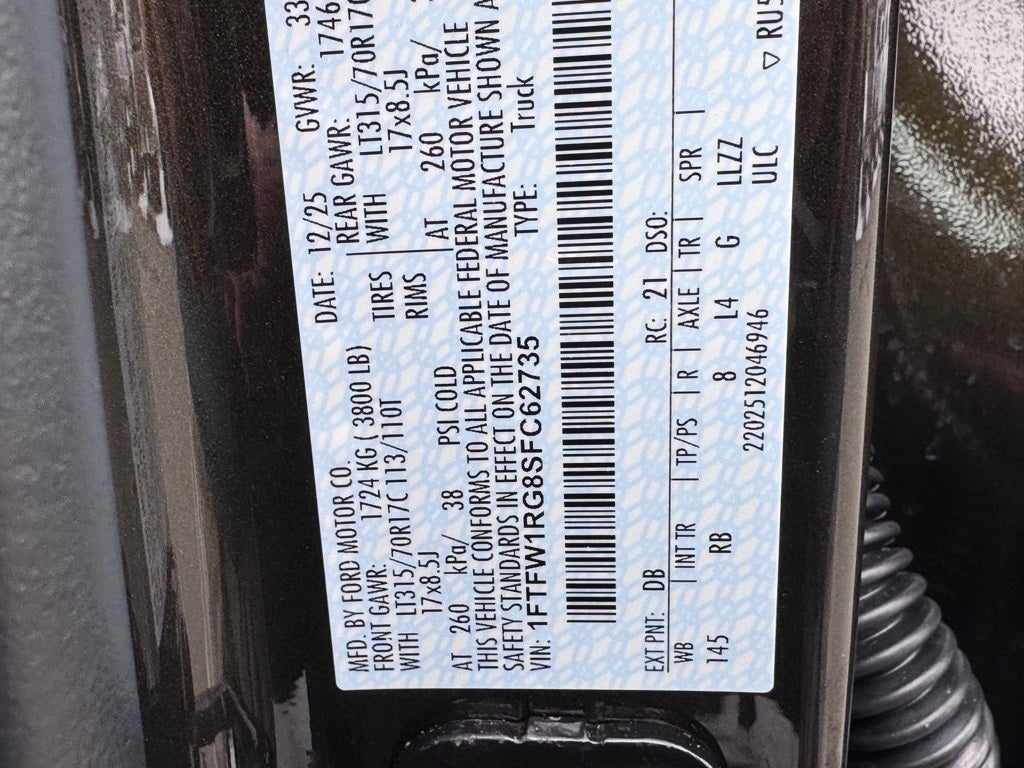 2025 Ford F-150 Raptor 550HP BLACK WIDOW