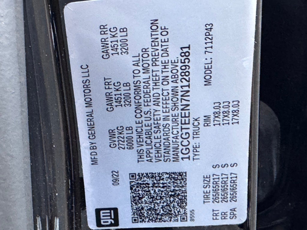 2022 Chevrolet Colorado ZR2