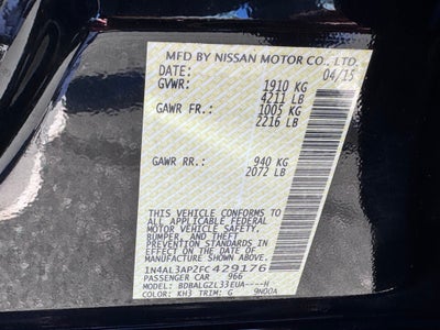 2015 Nissan Altima 2.5 S