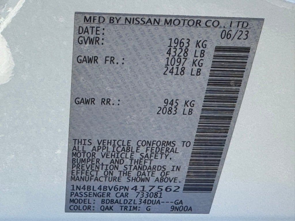 2023 Nissan Altima 2.5 S