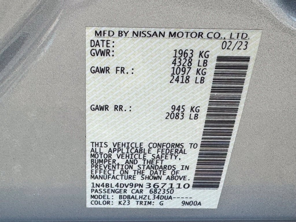2023 Nissan Altima 2.5 SV