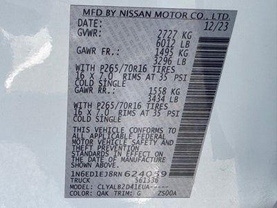 2024 Nissan Frontier SV