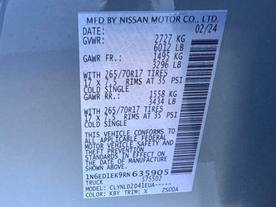 2024 Nissan Frontier PRO-4X