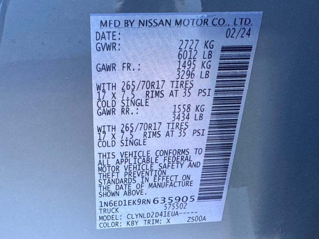 2024 Nissan Frontier PRO-4X