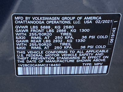 2021 Volkswagen Atlas Cross Sport 2.0T SEL