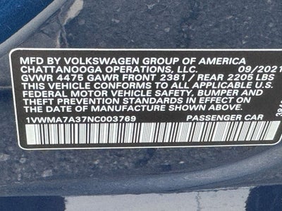 2022 Volkswagen Passat 2.0T R-Line