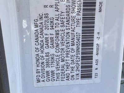 2022 Honda Civic Sport