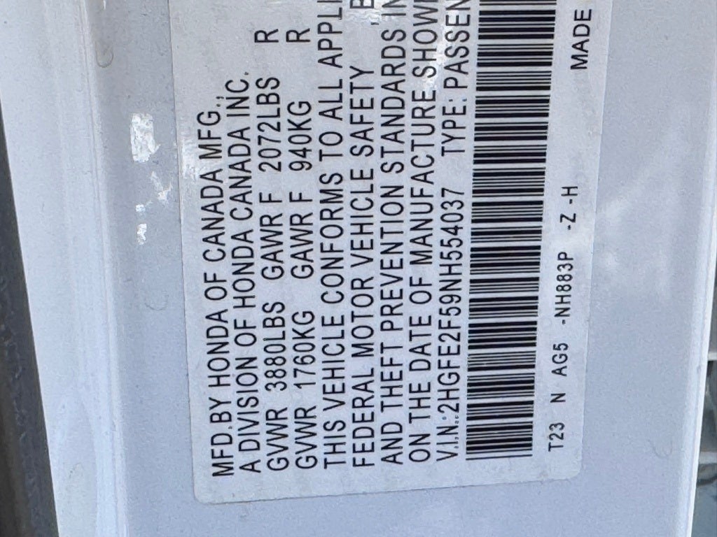 2022 Honda Civic Sport