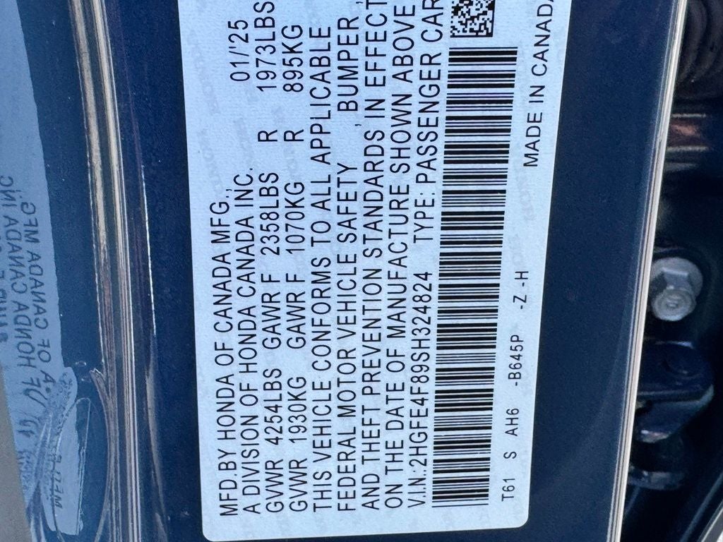 2025 Honda Civic Hybrid Sport