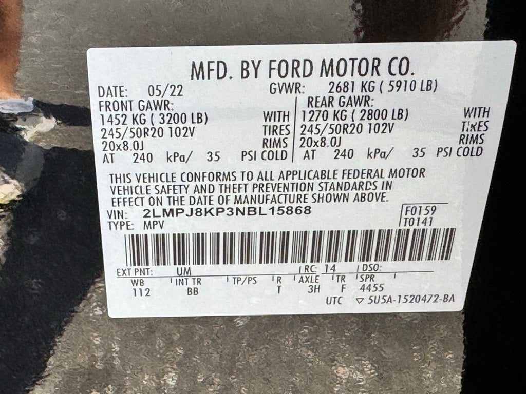 2022 Lincoln Nautilus Reserve