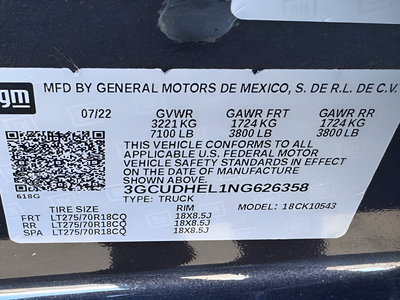 2022 Chevrolet Silverado 1500 ZR2