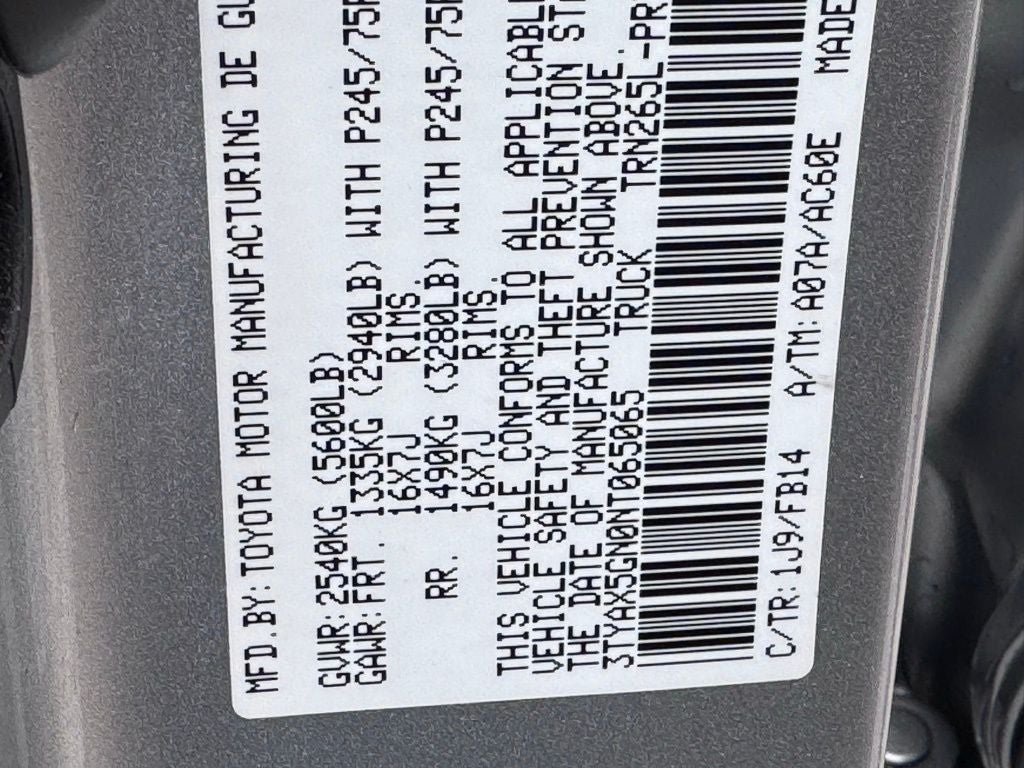 2022 Toyota Tacoma SR