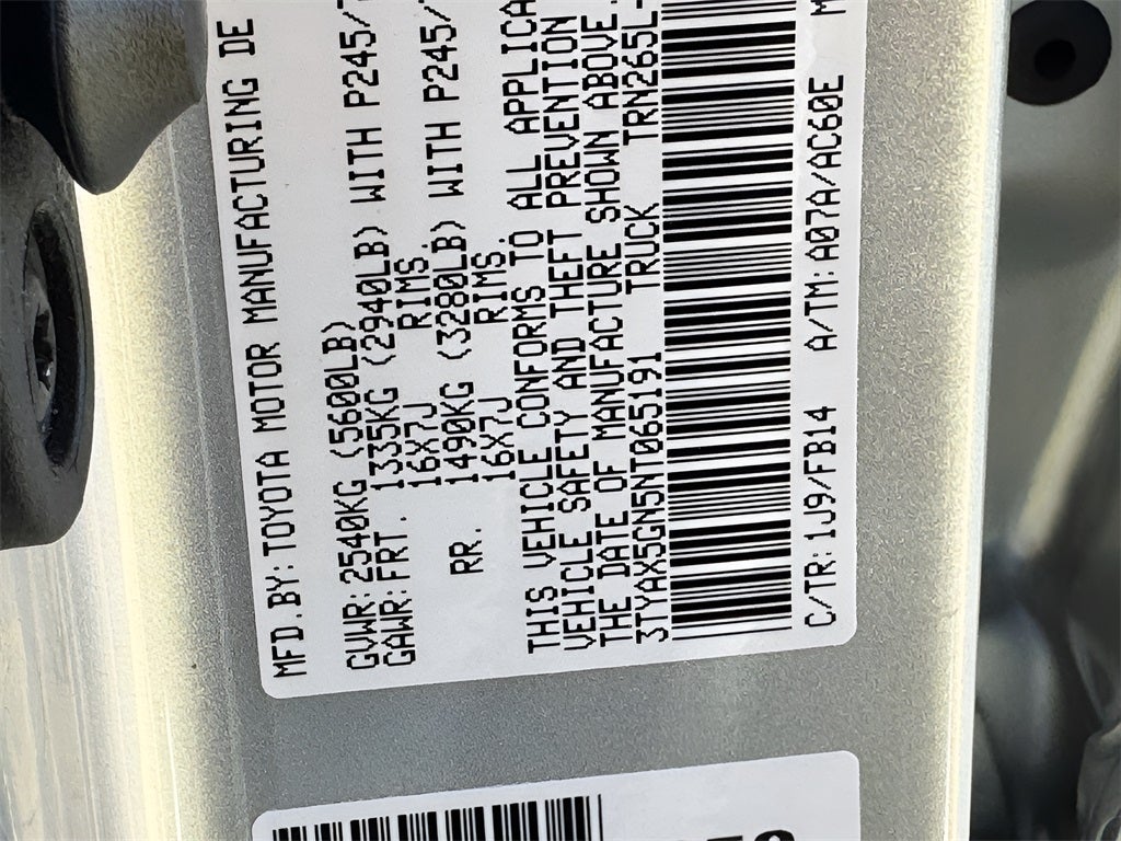 2022 Toyota Tacoma SR