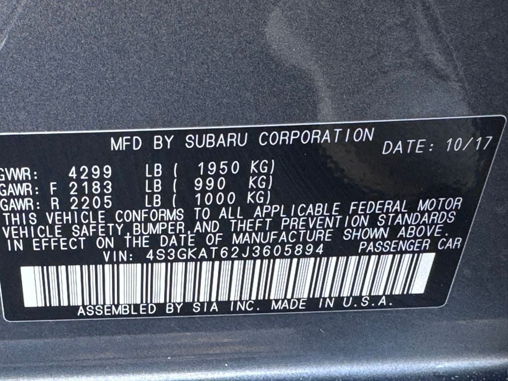 2018 Subaru Impreza 2.0i Limited